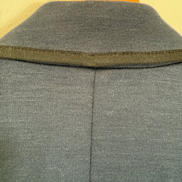 Gap The Academy Ponte Blazer Jacket Women's 8 Navy Blue Black Trim Career Formal - Picture 12 of 14